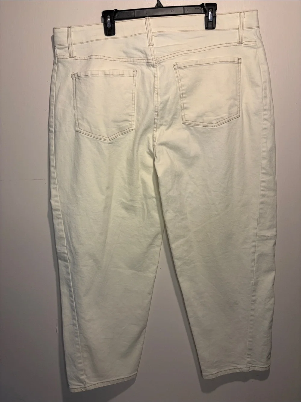 Terra & Sky NWT High Rise Barrel Leg Cream Khaki Tummy Control Waist Size 20W